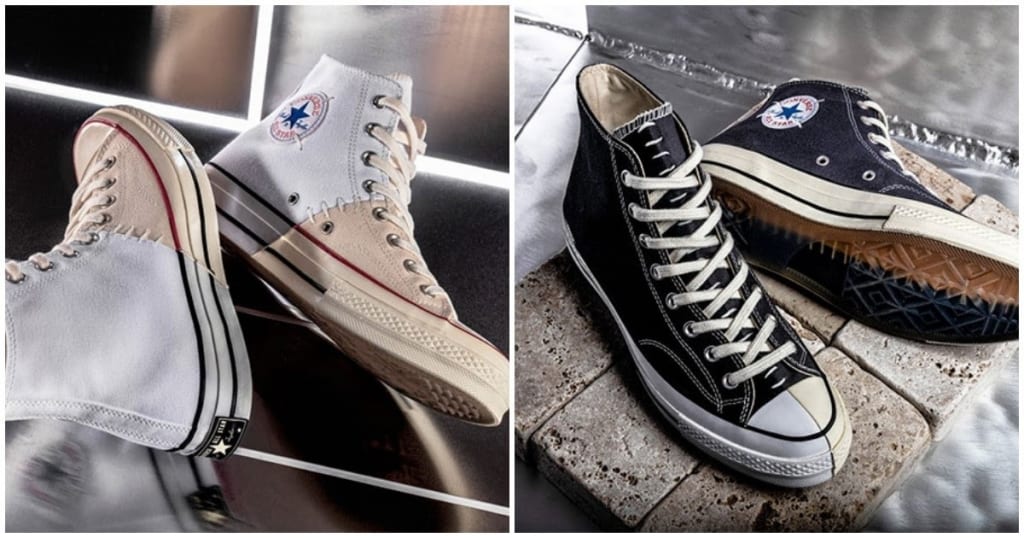 Tạo hình phá cách từ những mẫu giày Converse hai màu