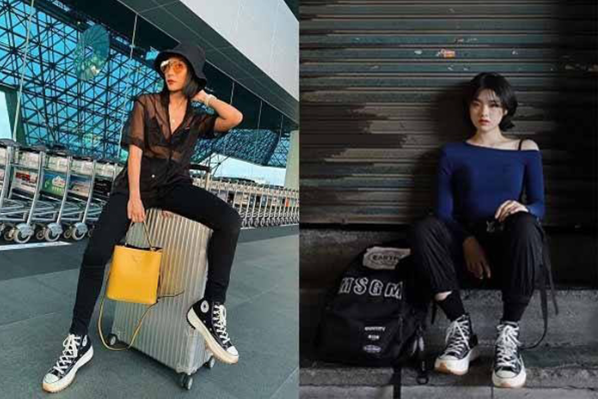 Giày Converse nữ màu đen - bí kíp khiến phái nữ trở nên bản lĩnh
