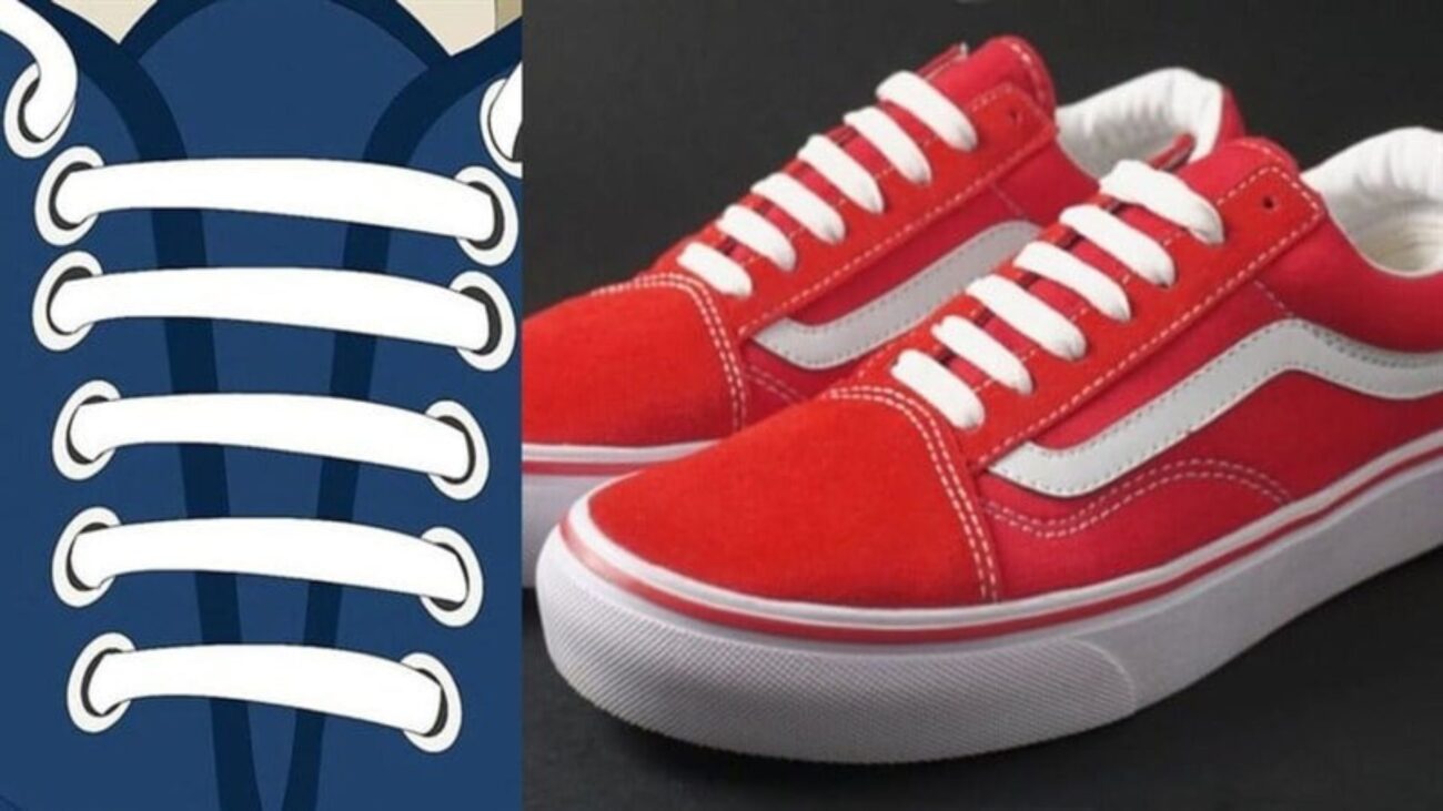 Buộc dây giày Vans 6 lỗ kiểu hình thang đẹp