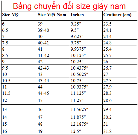 Size Giày Nam Và Nữ Không Giống Nhau: Hướng Dẫn Chi Tiết Từ A Đến Z