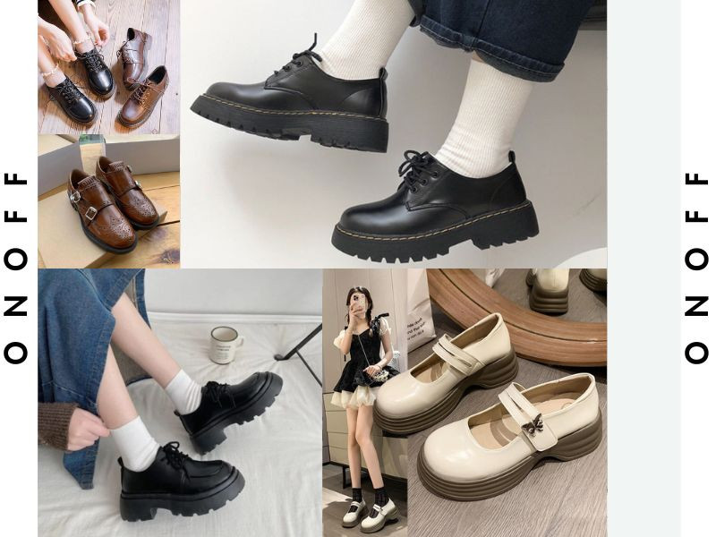 Các loại giày oxford nữ phổ biến, từ kiểu dáng brogue đến đế chunky, thể hiện sự đa dạng của giày oxford nữ.
