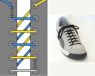 Cách buộc dây giày răng cưa độc đáo