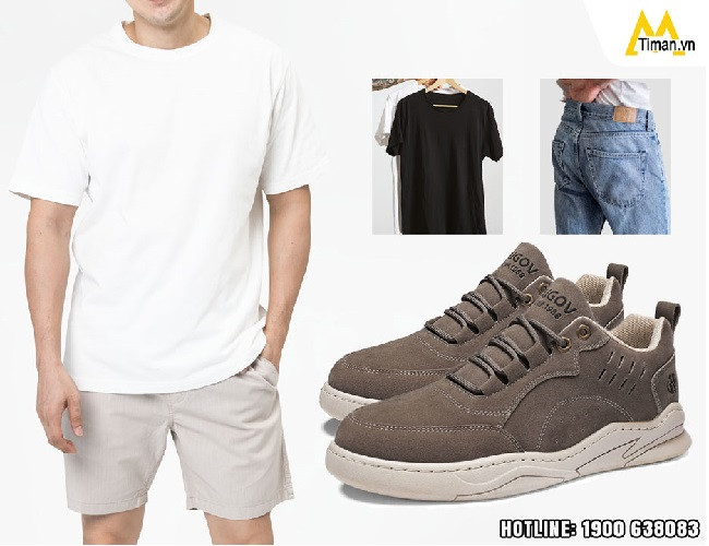 Cách phối đồ phong cách với giày da thể thao nam