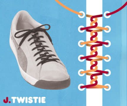 Cách thắt dây giày kiểu Twistie