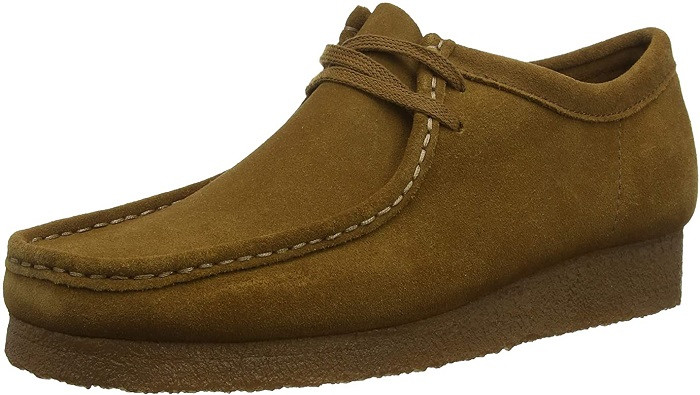 Clarks Originals Wallabee Mens Shoes, da lộn chống nước, biểu tượng của thương hiệu.