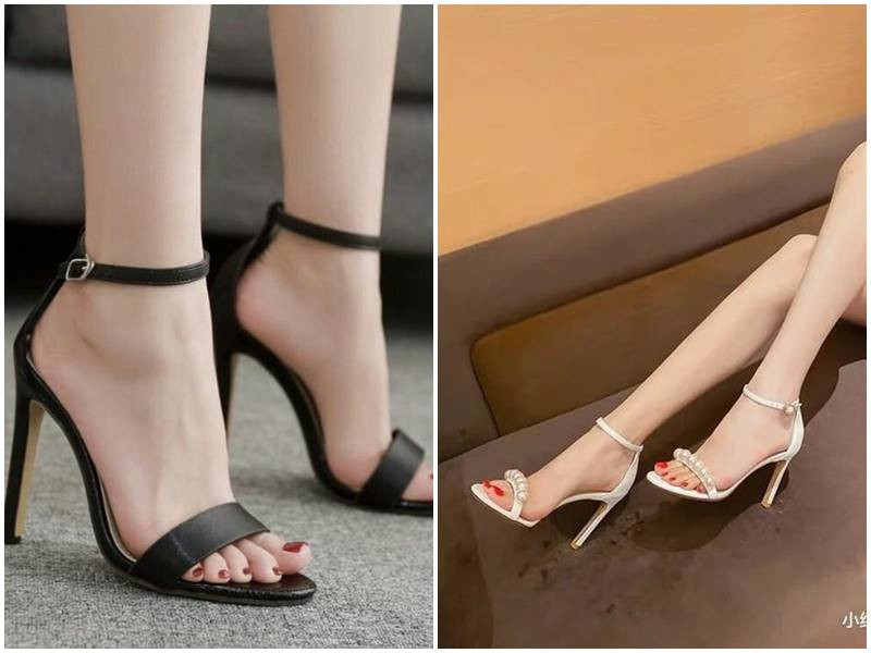Cô gái duyên dáng trong tà áo dài trắng cùng giày cao gót