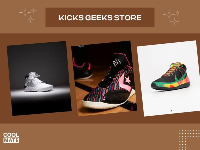 Cửa hàng Kicks Geeks Store chuyên về giày và phụ kiện bóng rổ