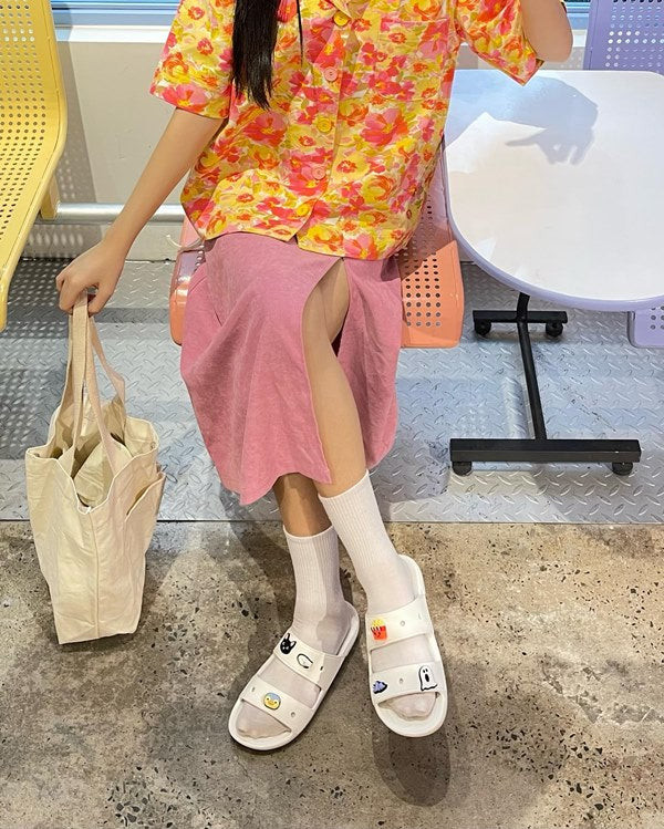 Dép sandal nữ đi học trắng tinh khôi