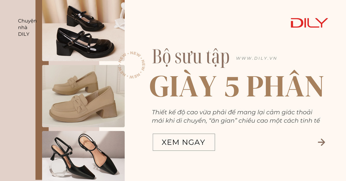 Giày cao gót 5 phân màu nude thanh lịch phù hợp nhiều dịp