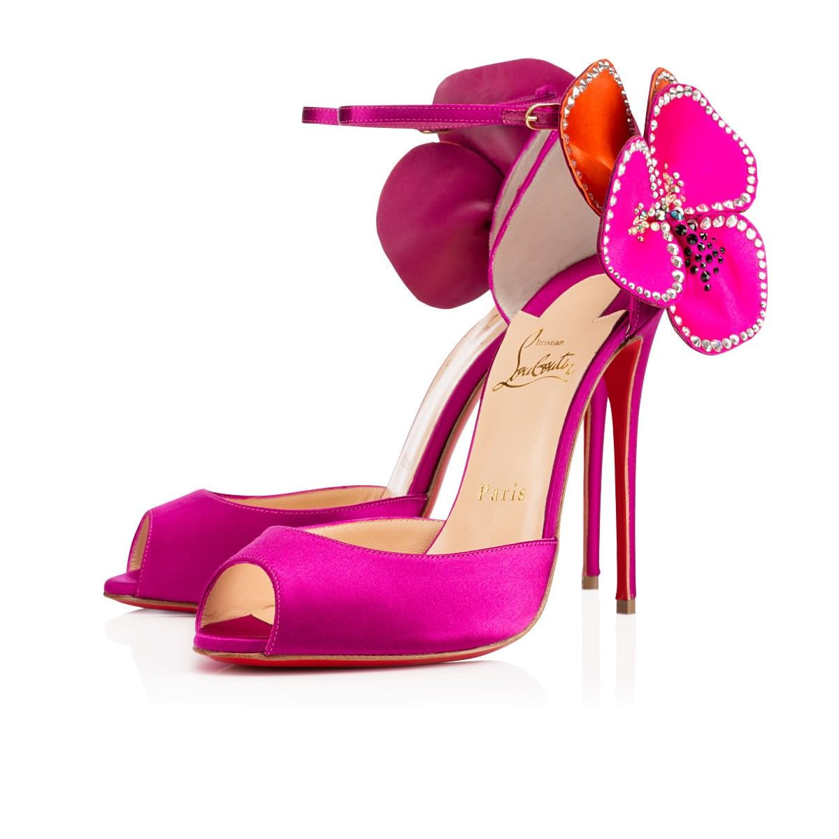 Giày cao gót Louboutin Pensamoi Heels điểm xuyết hoa đá dễ thương, lựa chọn hoàn hảo cho các sự kiện đặc biệt.