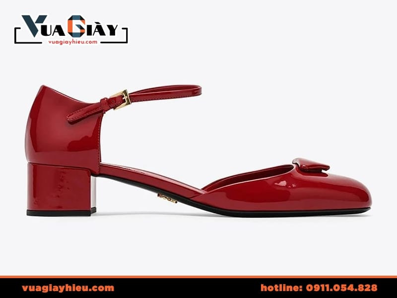 Giày cao gót Prada nữ chính hãng màu đỏ, nâng tầm vẻ đẹp quyến rũ và đầy sức hút