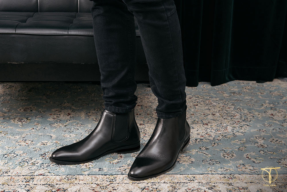 Giày Chelsea Boot da nam phong cách cho kỷ yếu