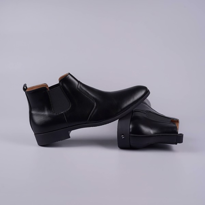 Giày Chelsea Boot nam da thật cổ chun