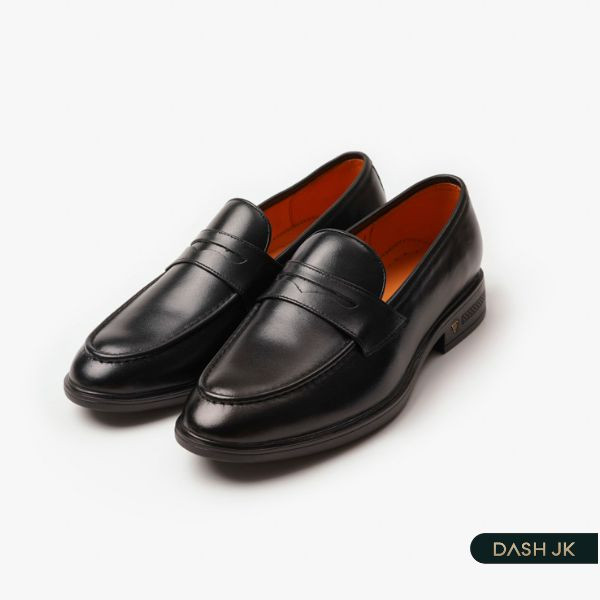 Giày lười nam Penny Loafer 4Men da bò với logo kim loại độc đáo