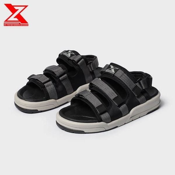 Giày sandal nữ cá tính 3101 All Black đế bệt êm ái