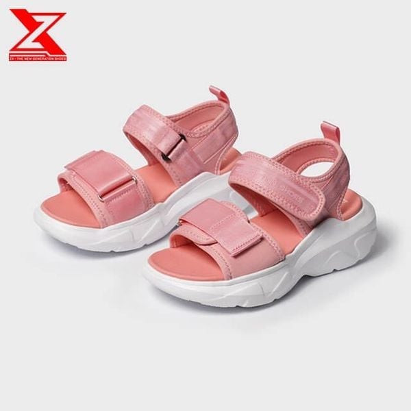 Giày sandal nữ cá tính ZX đế cao 5cm màu hồng ulzzang