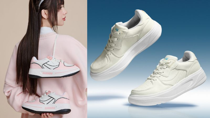 Giày sneaker nữ trắng năng động phối đồ cá tính hàng ngày