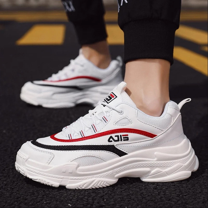 giày thể thao nam đế cao màu trắng, dòng sneaker Sodoha