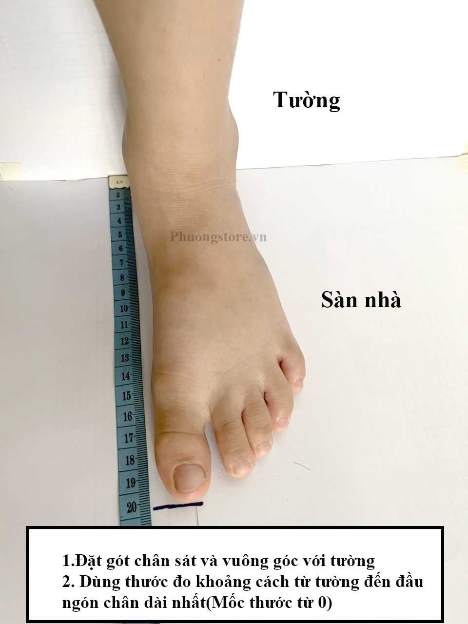 Hướng dẫn đo chân để chọn giày sandal nữ Hàn Quốc vừa vặn