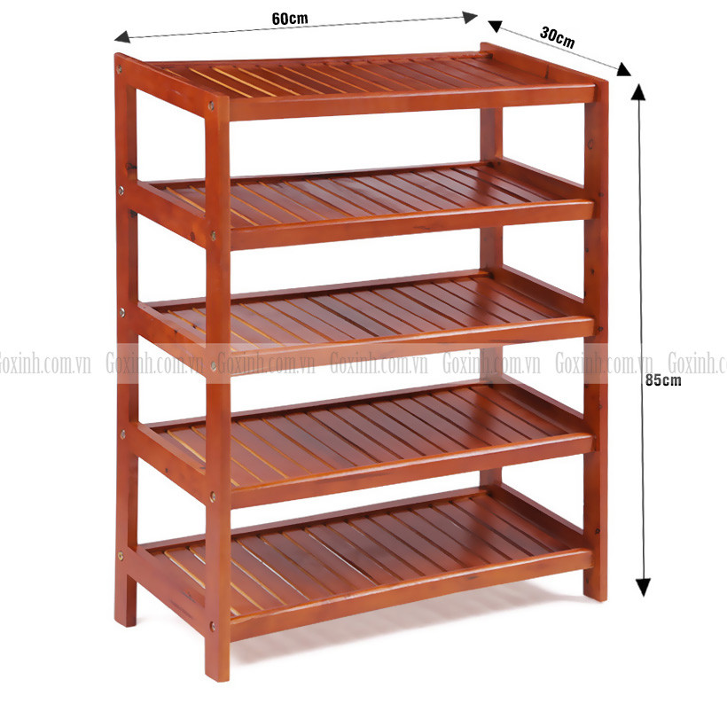 Kệ để giày dép bằng gỗ 5 tầng đa năng