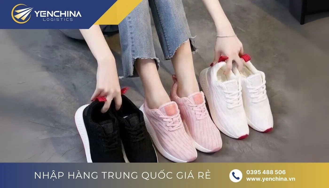 Kiểm tra chất lượng và đường may của giày dép Quảng Châu cao cấp trước khi nhập hàng