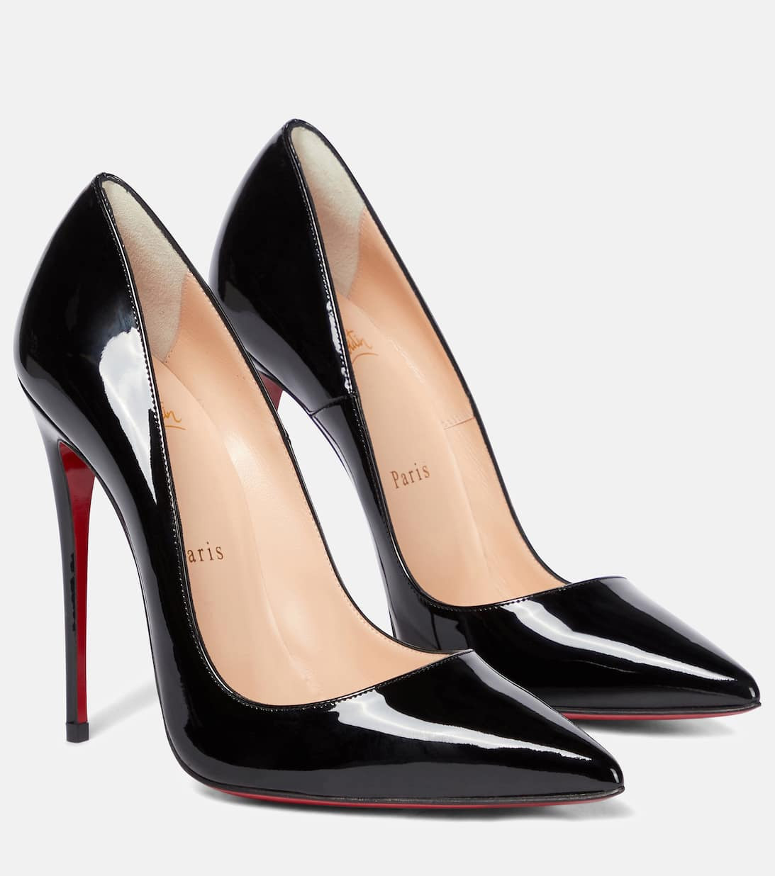 Mẫu giày Louboutin So Kate da lộn màu đen, nổi bật với gót nhọn 120mm và đế đỏ, một biểu tượng thời trang được các tín đồ yêu thích.