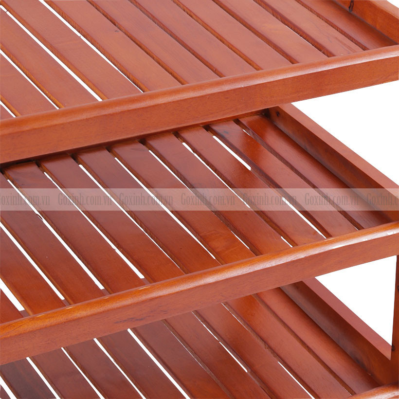 Mẫu kệ để giày dép bằng gỗ 5 tầng sang trọng