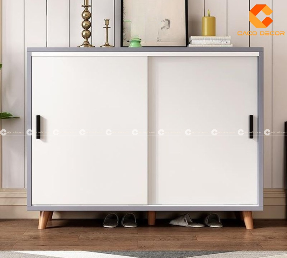 mẫu tủ giày thông minh đẹp cửa lùa tiết kiệm diện tích