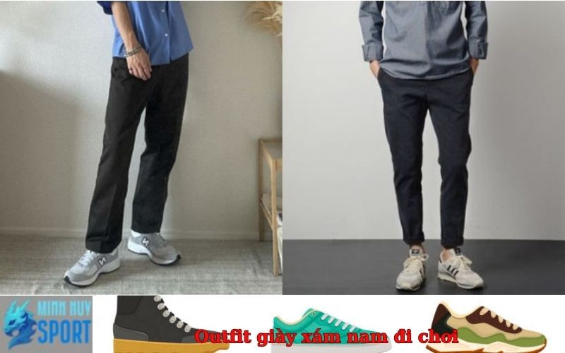 Phối Đồ Với Giày Thể Thao Màu Xám Chuẩn Gu Sành Điệu