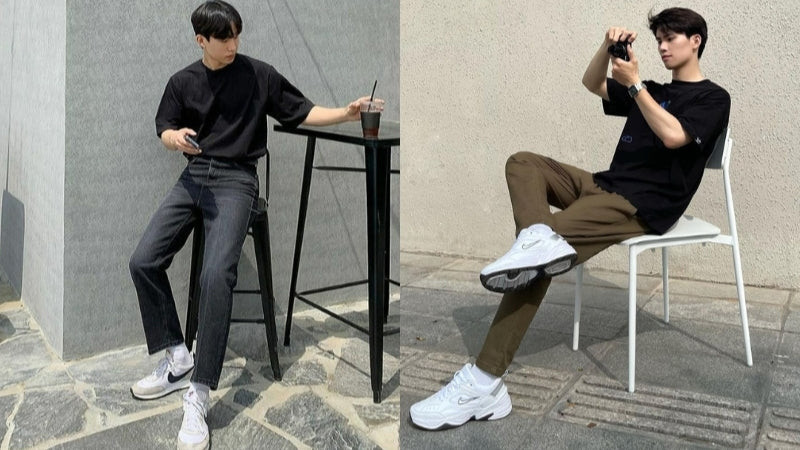Phối đồ đa dạng với giày sneaker tăng chiều cao nam