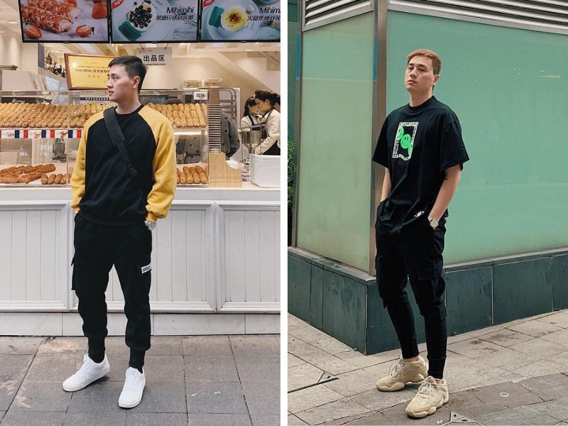 Phối đồ năng động với giày thể thao nam và quần jogger