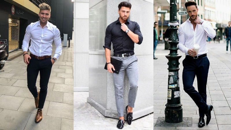 Phong cách lịch lãm với quần âu và giày tây nam