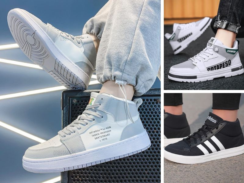 Phong cách phối đồ với giày thể thao nam Mid-top cổ vừa
