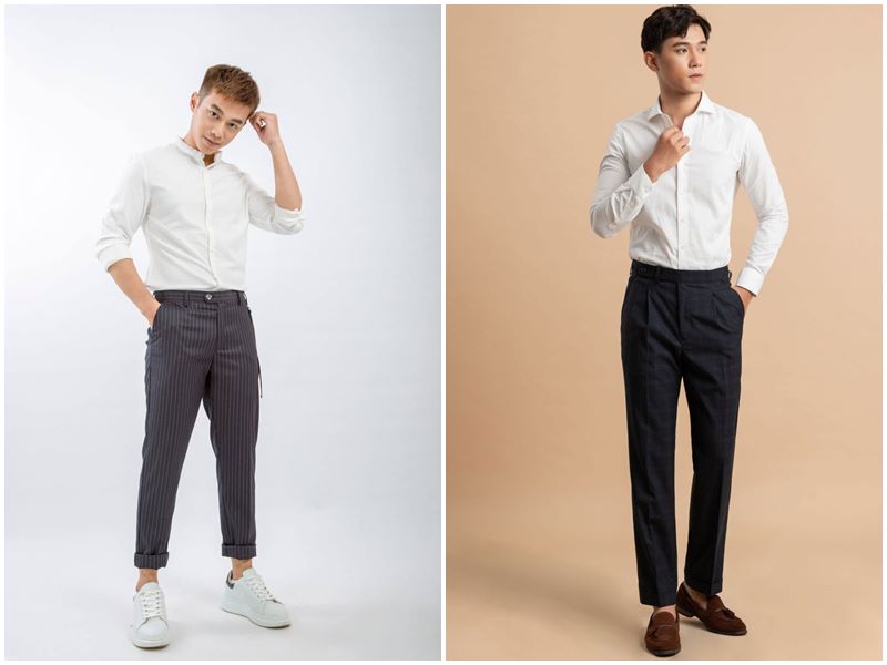 Áo sơ mi đen quần tây đen mang tất màu gì phù hợp?