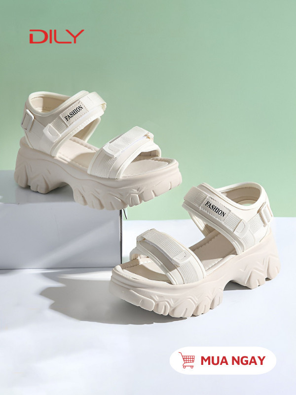 Sandal đế cao 6.5cm màu đen cho phái đẹp năng động