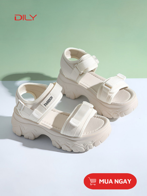 Sandal nữ đế độn quai ngang, thiết kế tối giản và năng động