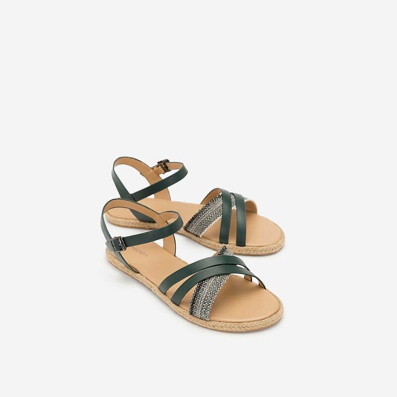 Sandal nữ Vascara đế vuông màu đen