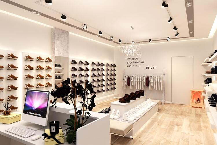 Thi công shop giày chuyên nghiệp