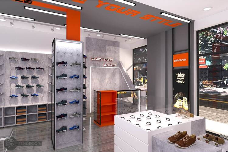 Thi công shop giày thể thao chuyên nghiệp