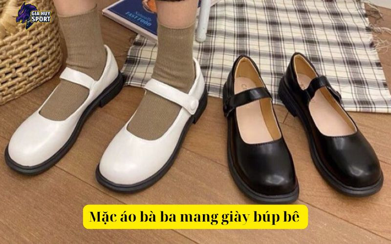 Thiếu nữ duyên dáng trong trang phục áo bà ba truyền thống, kết hợp giày búp bê trắng tinh khôi