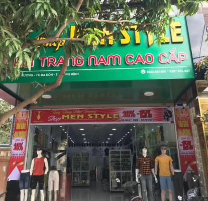 Trang phục nam phá cách cùng giày sneaker và dép thời trang tại Menstyle Ba Đồn