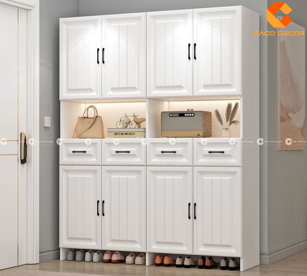 Tủ đựng giày dép kết hợp chức năng tủ lưu trữ đồ dùng