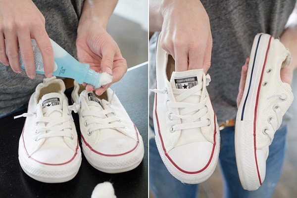 Vệ sinh giày vải trắng bị xỉn màu hiệu quả