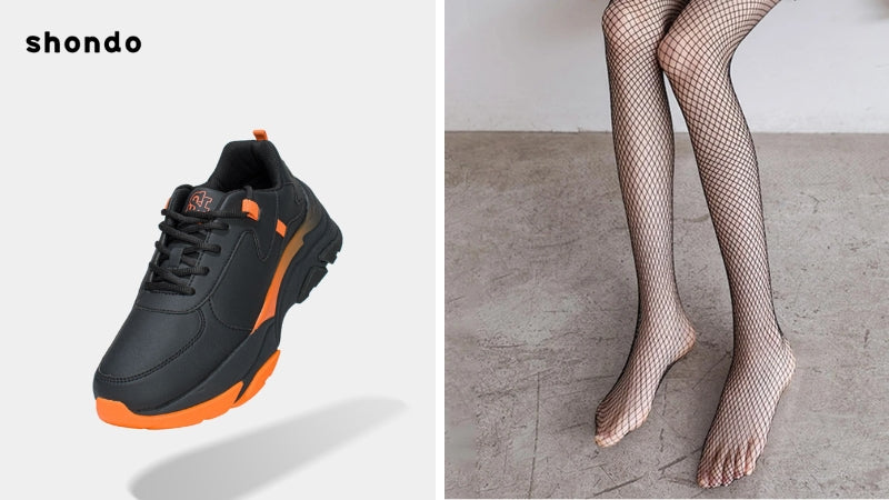 Quần tất lưới và sneaker chunky mang đậm vẻ cá tính, thời thượng