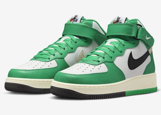 Giày Nike Air Force 1 Mid 07 LV8: Đánh giá chi tiết mẫu "Split Stadium Green"