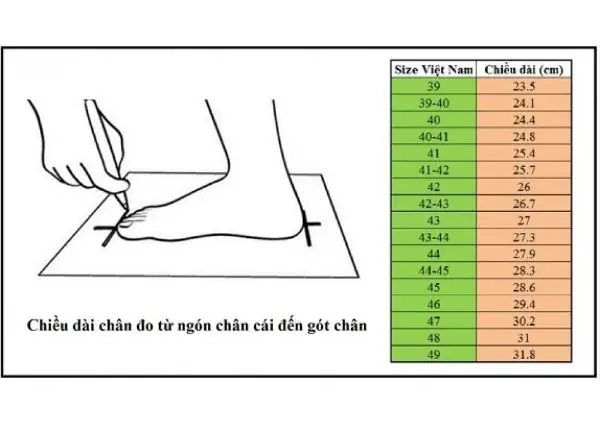Cách Chọn Size Giày Bằng Quy Đổi Từ Chiều Cao Chuẩn Xác Cách Chọn Size Giày Bằng Quy Đổi Từ Chiều Cao Chuẩn Xác