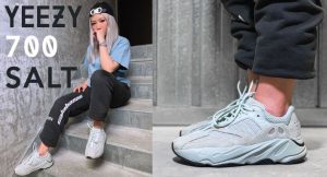 Nữ tính và năng động với cách phối đồ với giày Yeezy 700 nữ cùng quần thể thao và áo thun