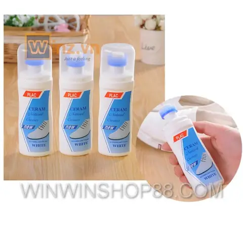 Chai xịt trắng giày Plac kèm đầu cọ