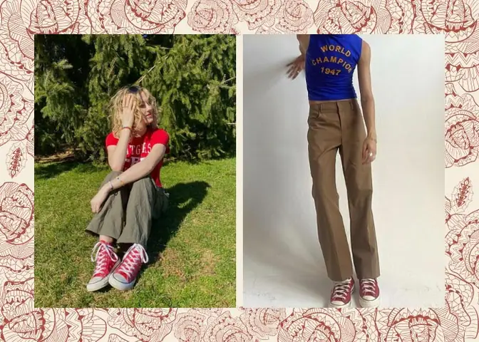 Phối đồ mùa xuân cùng giày Converse Classic cổ cao màu đỏ cho nàng thêm tươi tắn Phối đồ mùa xuân cùng giày Converse Classic cổ cao màu đỏ cho nàng thêm tươi tắn