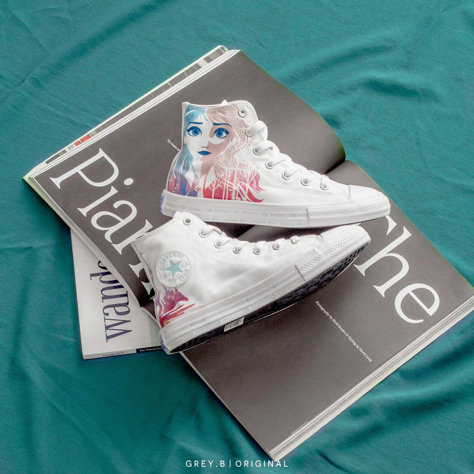 Giày Converse trẻ em trắng có hình ngộ nghĩnh, đáng yêu